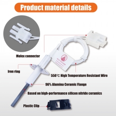 HF1419-Silicon nitride ignition rod.Fits hayward universal h-series low nox pool heater models h150fdn, h150fdp, h200fdn, h200fdp, h250fdn, h250fdp